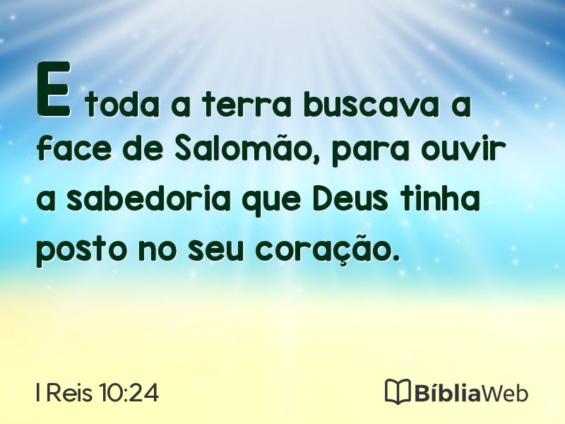 I Reis 10:24 em imagem para compartilhar