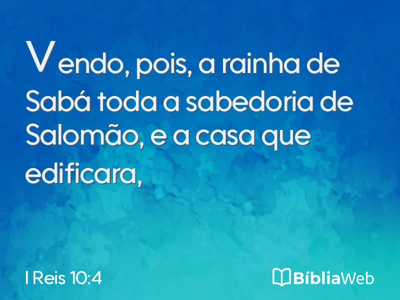 I Reis 10:4 em imagem para compartilhar
