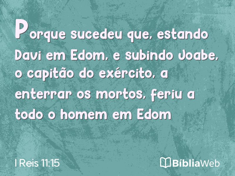 I Reis 11:15 em imagem para compartilhar