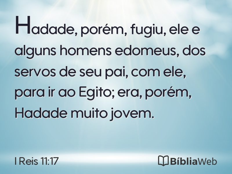 I Reis 11:17 em imagem para compartilhar