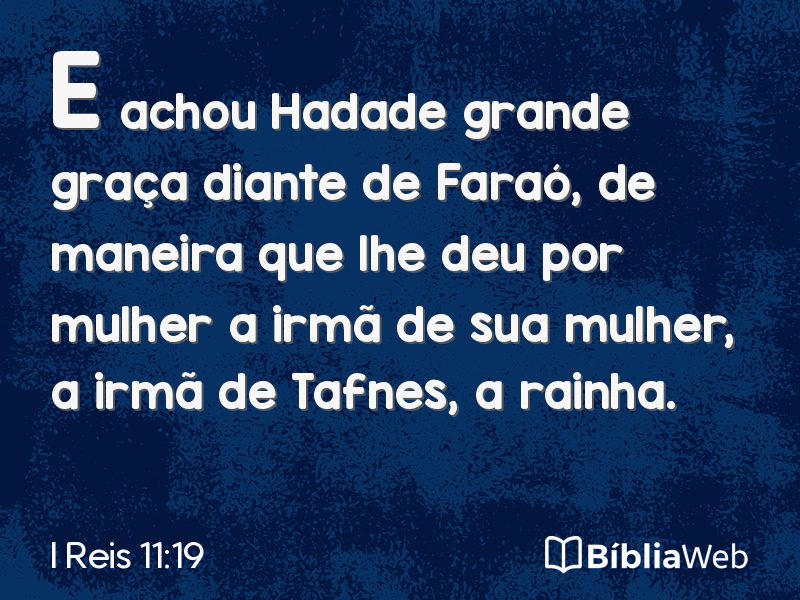 I Reis 11:19 em imagem para compartilhar