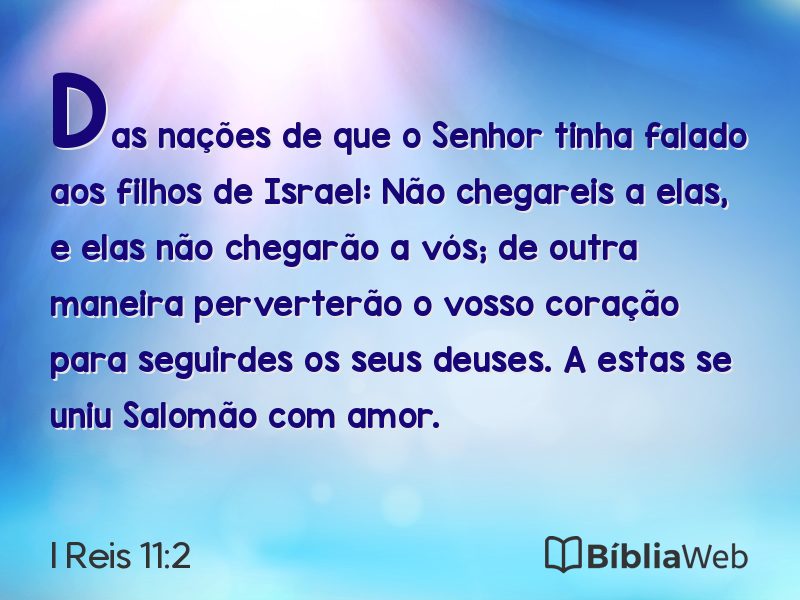 I Reis 11:2 em imagem para compartilhar