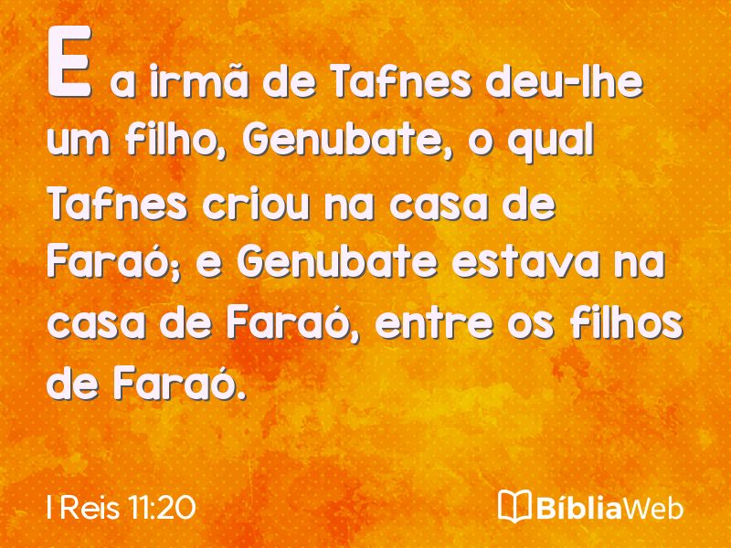 I Reis 11:20 em imagem para compartilhar