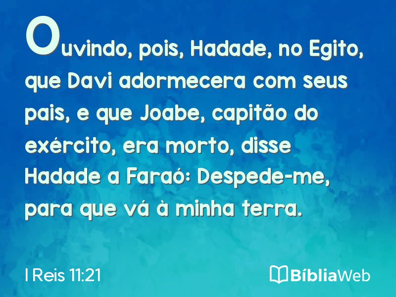I Reis 11:21 em imagem para compartilhar
