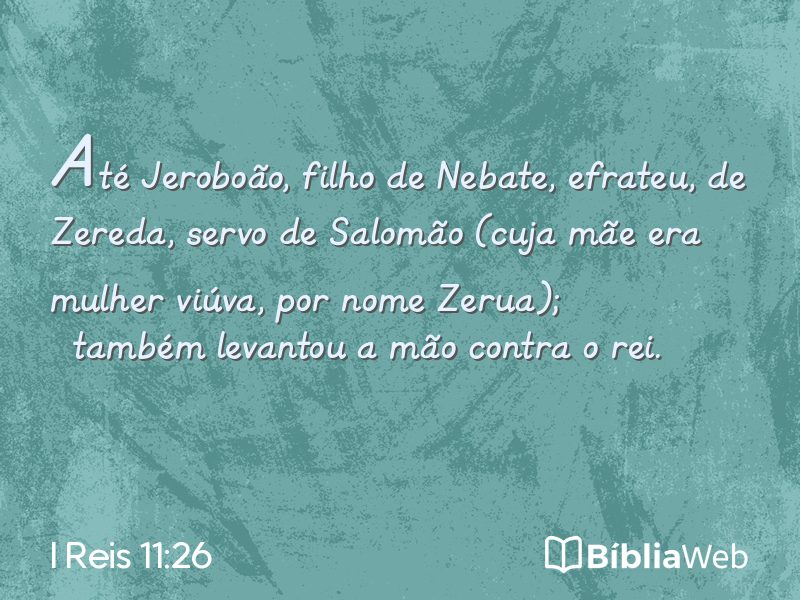 I Reis 11:26 em imagem para compartilhar