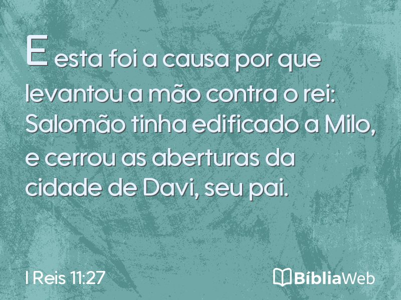 I Reis 11:27 em imagem para compartilhar
