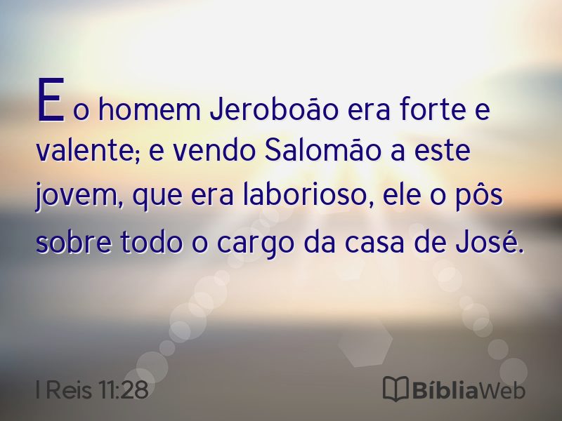 I Reis 11:28 em imagem para compartilhar