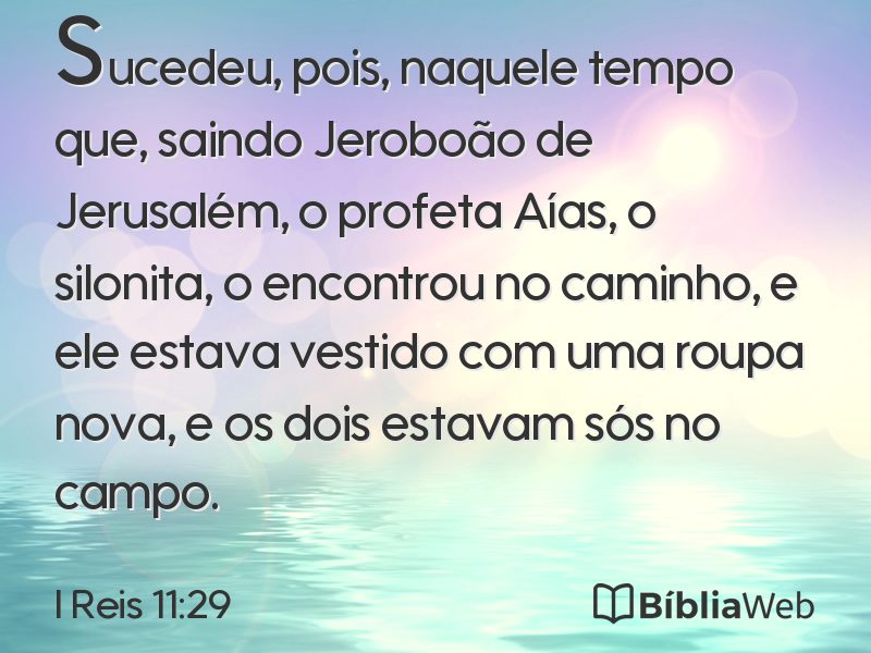 I Reis 11:29 em imagem para compartilhar