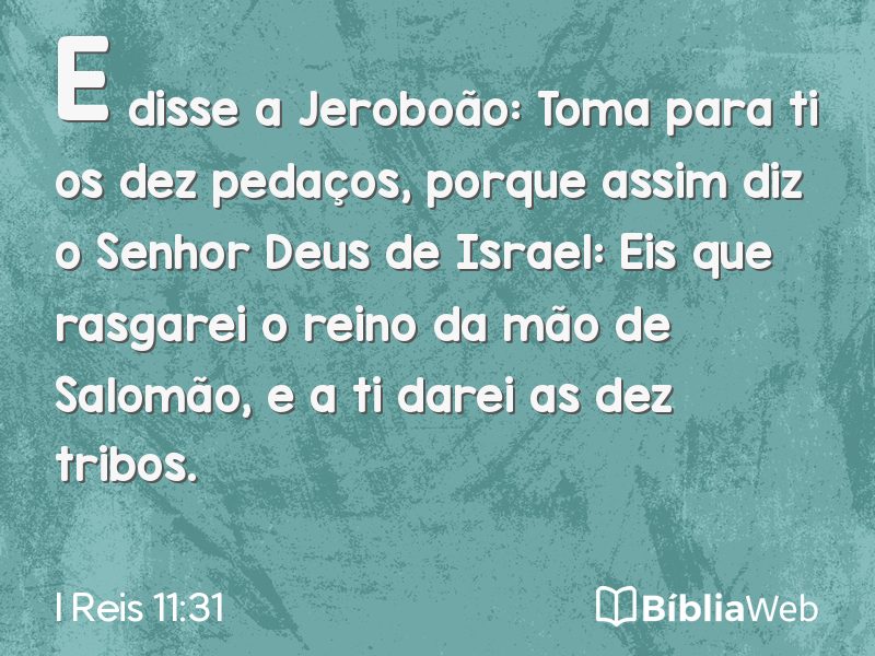 I Reis 11:31 em imagem para compartilhar