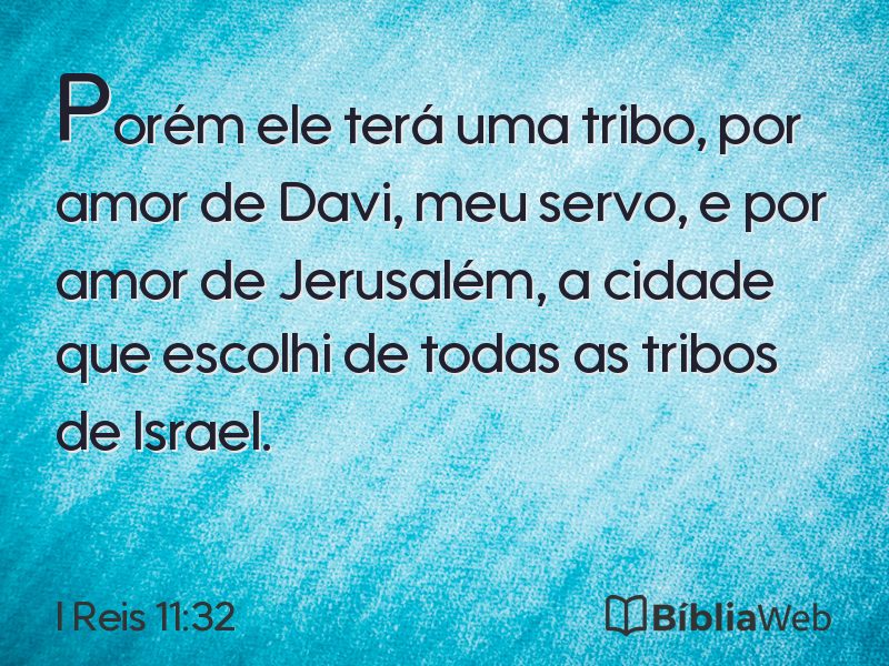 I Reis 11:32 em imagem para compartilhar