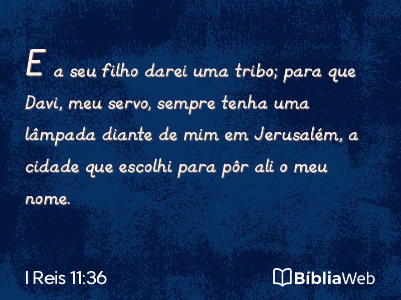I Reis 11:36 em imagem para compartilhar