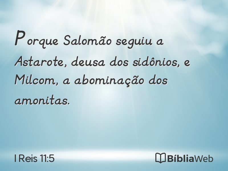 I Reis 11:5 em imagem para compartilhar