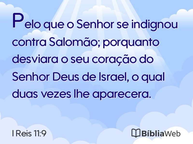 I Reis 11:9 em imagem para compartilhar