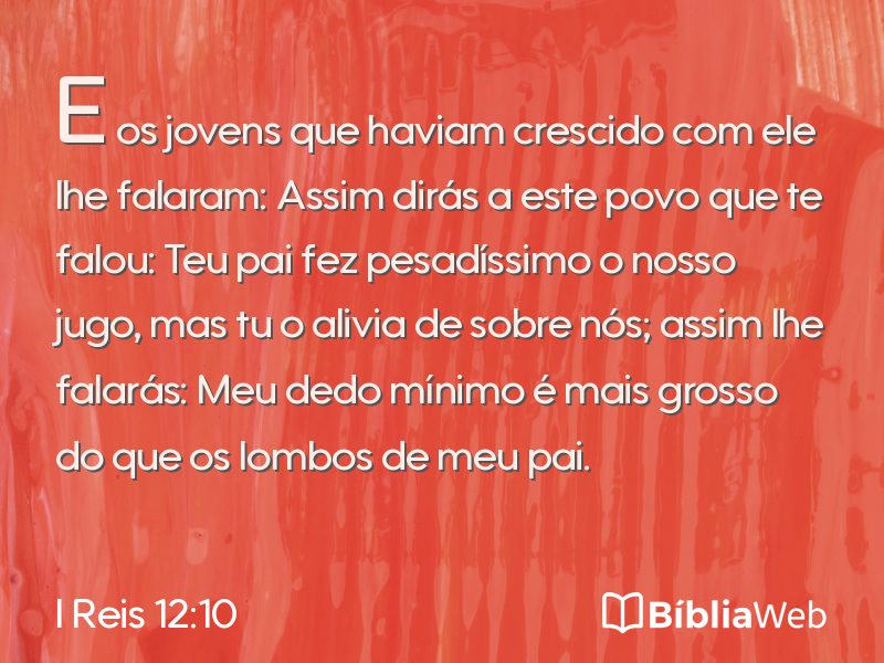 I Reis 12:10 em imagem para compartilhar