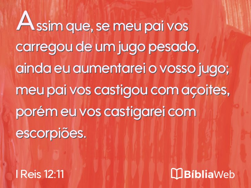 I Reis 12:11 em imagem para compartilhar