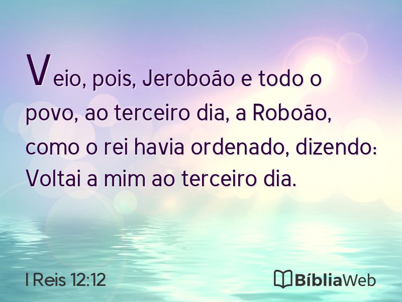 I Reis 12:12 em imagem para compartilhar