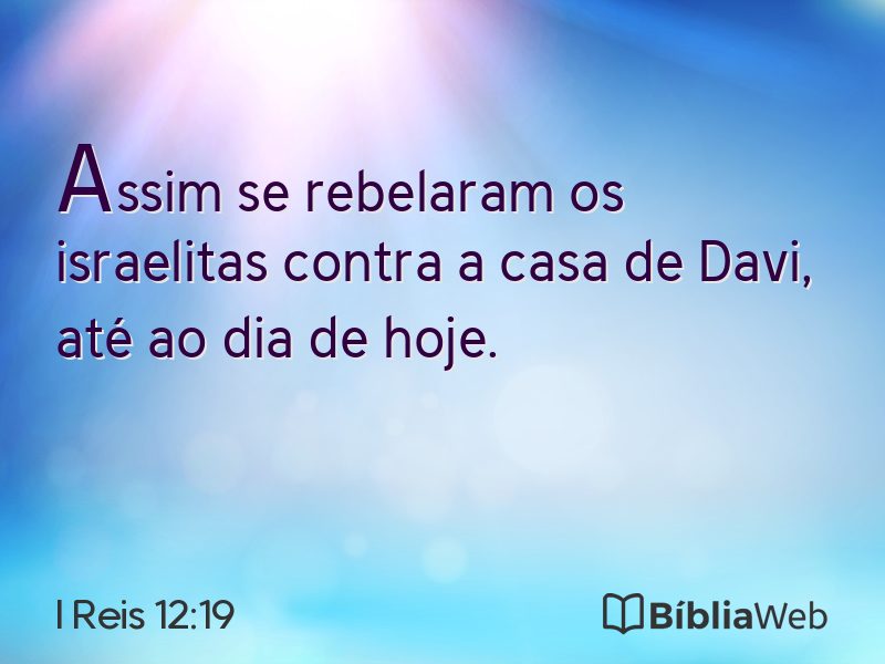 I Reis 12:19 em imagem para compartilhar