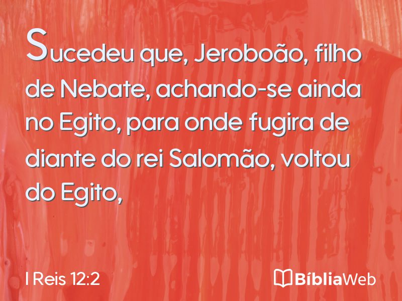I Reis 12:2 em imagem para compartilhar