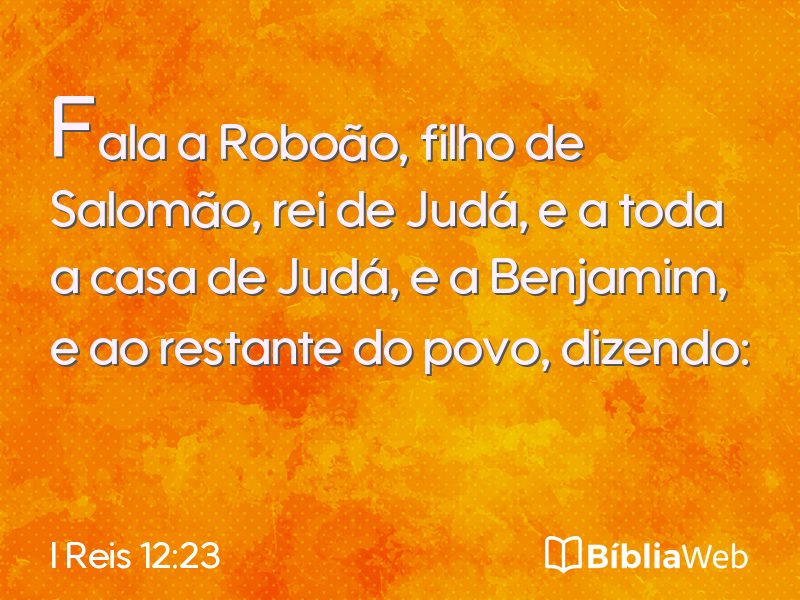 I Reis 12:23 em imagem para compartilhar