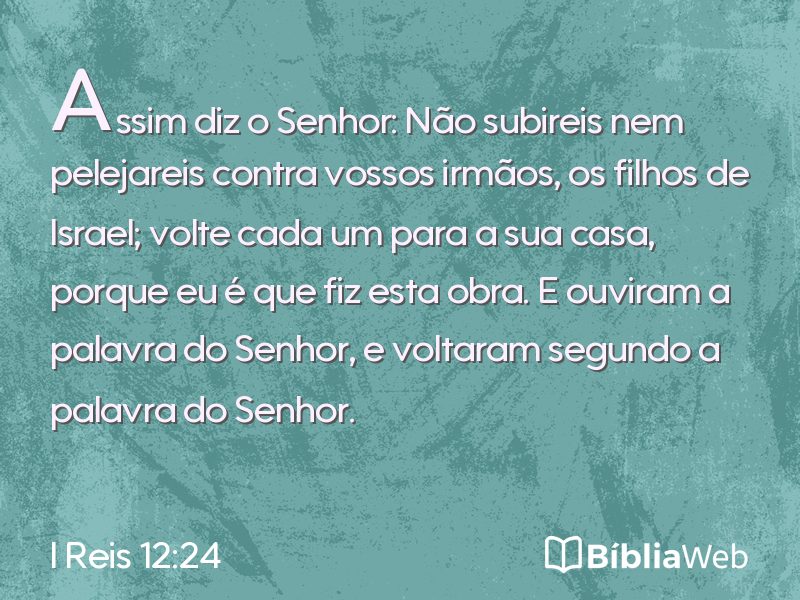 I Reis 12:24 em imagem para compartilhar