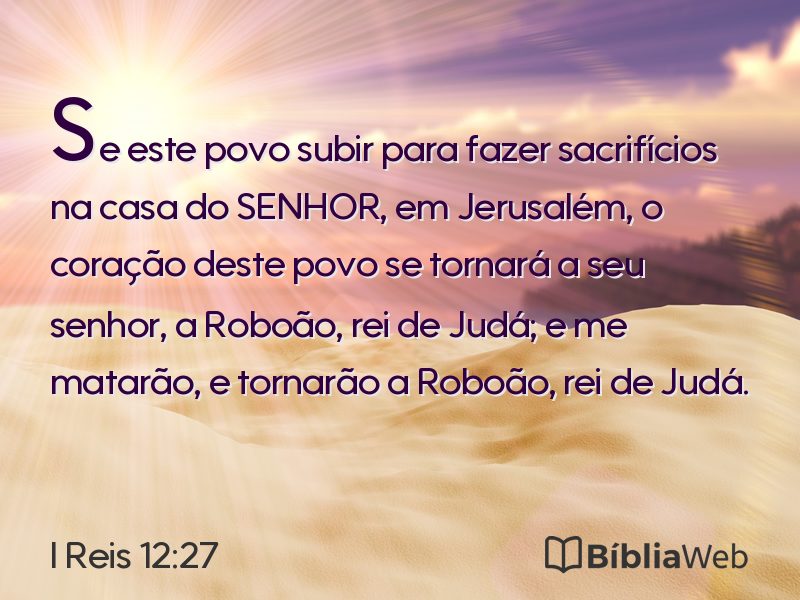I Reis 12:27 em imagem para compartilhar