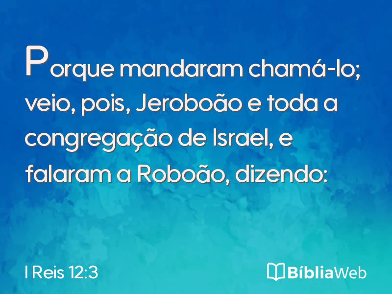 I Reis 12:3 em imagem para compartilhar