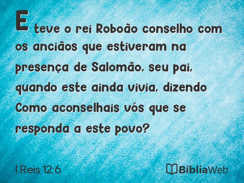 I Reis 12:6 em imagem para compartilhar
