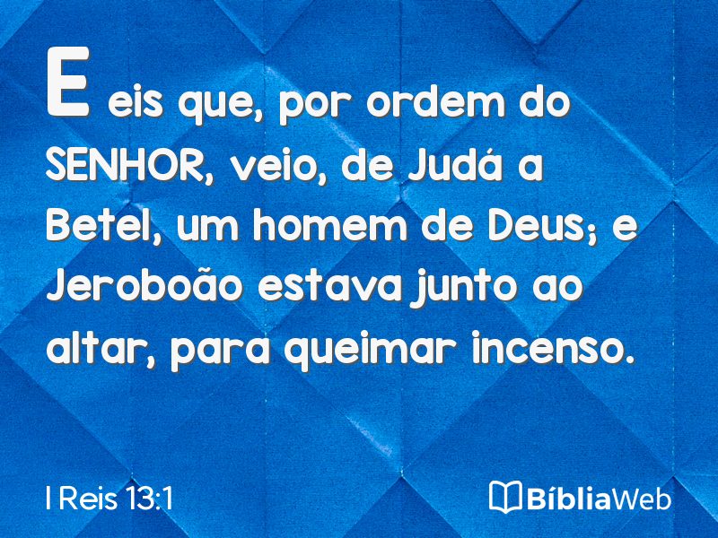 I Reis 13:1 em imagem para compartilhar