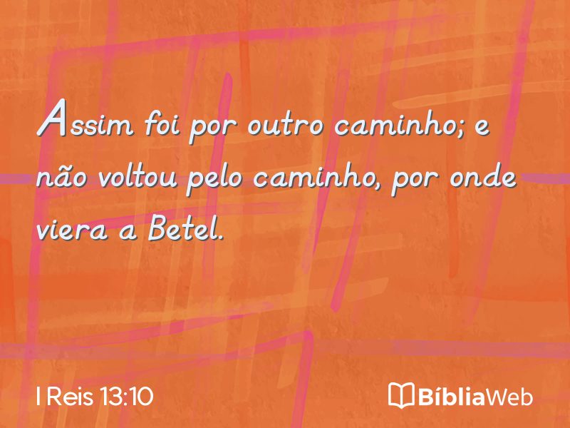 I Reis 13:10 em imagem para compartilhar