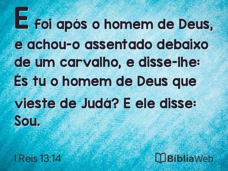 I Reis 13:14 em imagem para compartilhar