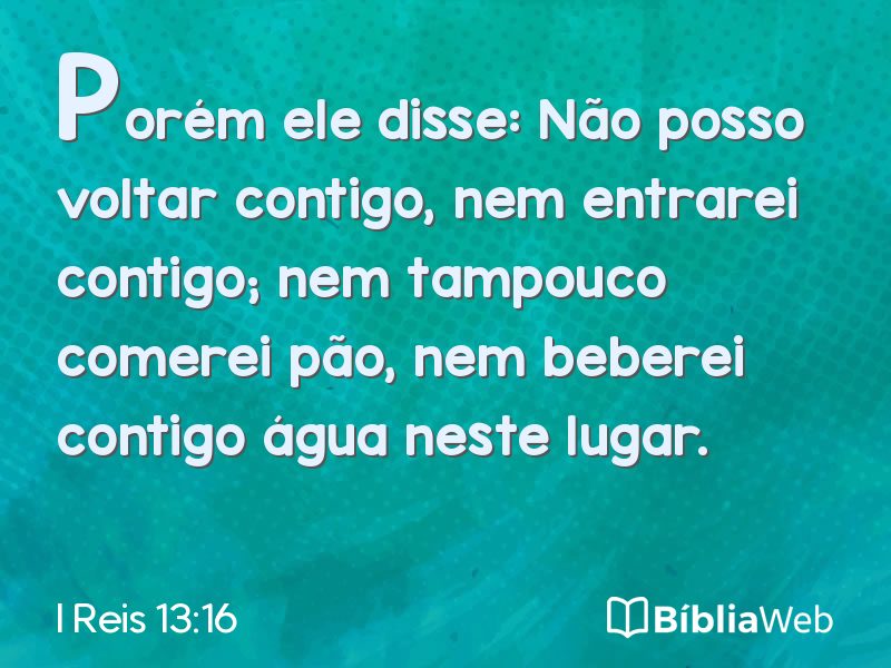 I Reis 13:16 em imagem para compartilhar