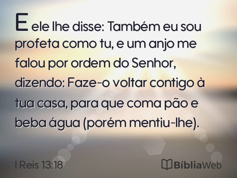 I Reis 13:18 em imagem para compartilhar