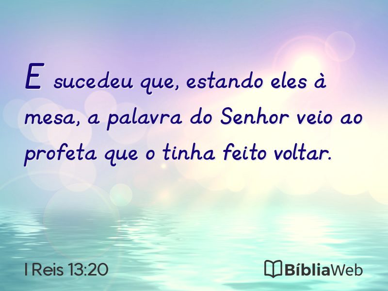 I Reis 13:20 em imagem para compartilhar