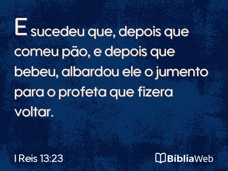 I Reis 13:23 em imagem para compartilhar