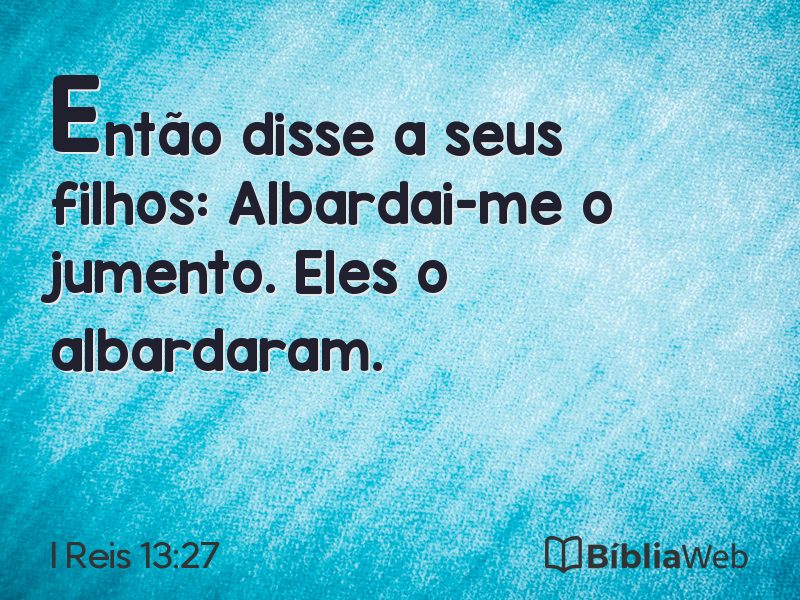 I Reis 13:27 em imagem para compartilhar