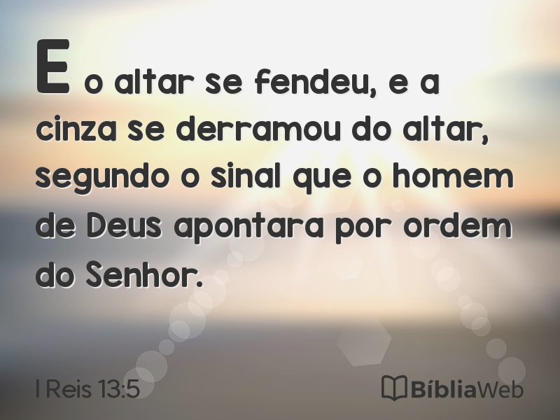 I Reis 13:5 em imagem para compartilhar