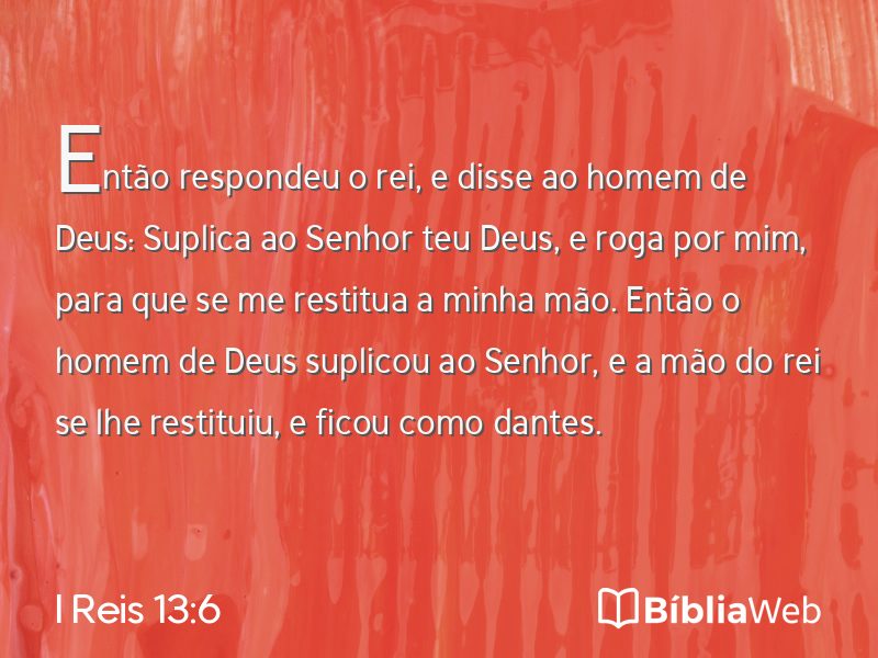 I Reis 13:6 em imagem para compartilhar