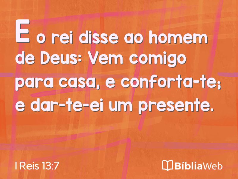I Reis 13:7 em imagem para compartilhar