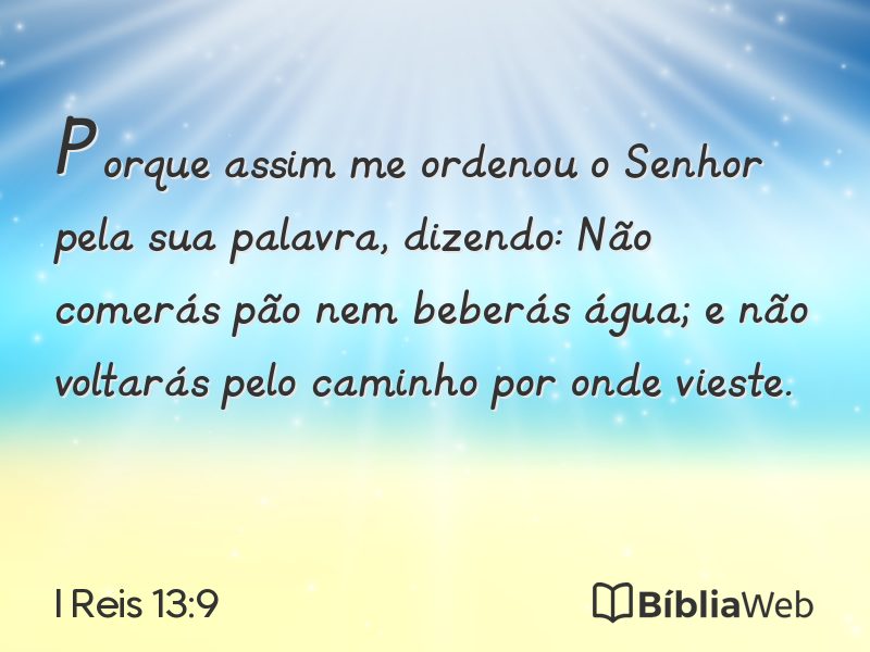 I Reis 13:9 em imagem para compartilhar