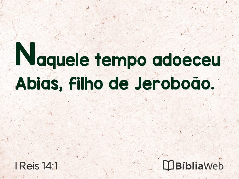 I Reis 14:1 em imagem para compartilhar