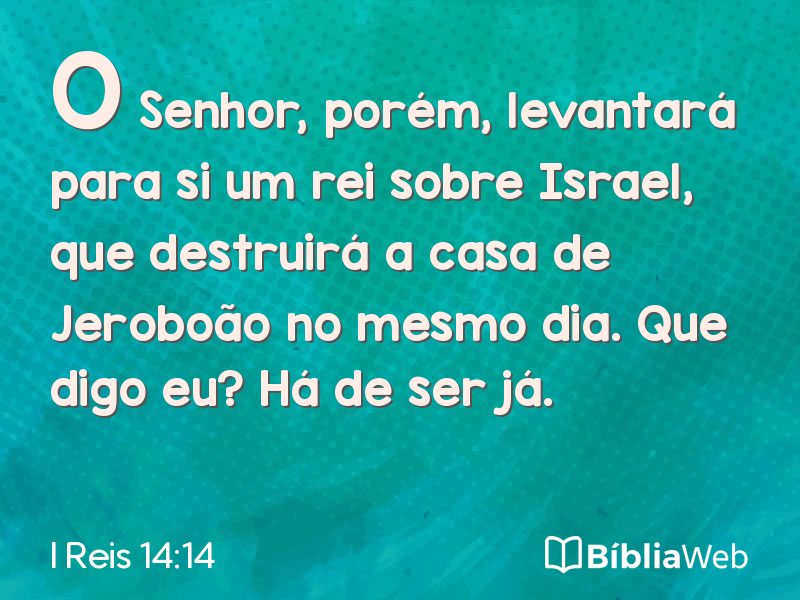 I Reis 14:14 em imagem para compartilhar