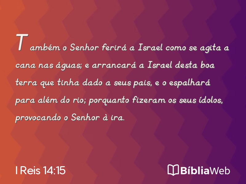 I Reis 14:15 em imagem para compartilhar