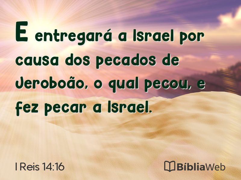 I Reis 14:16 em imagem para compartilhar