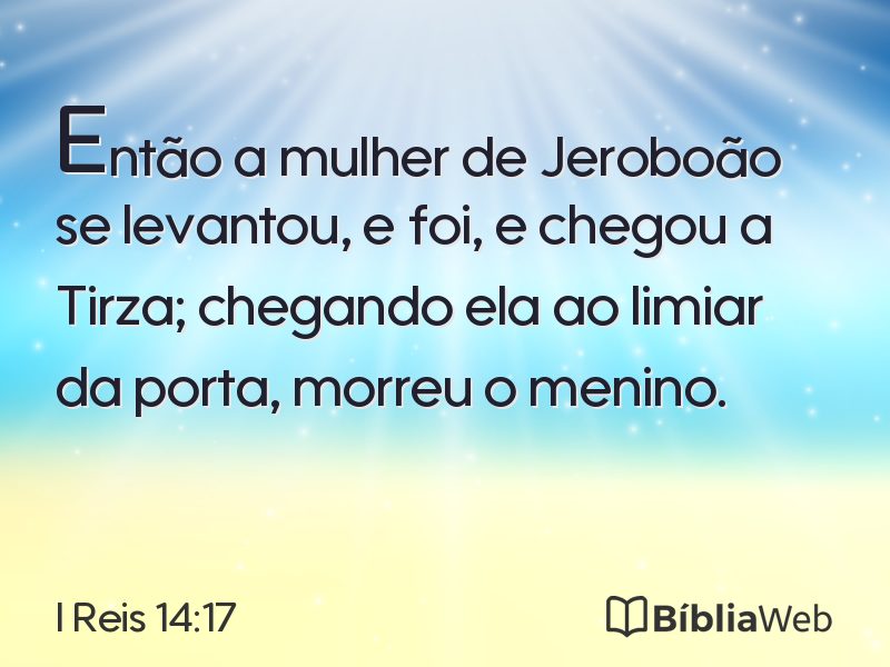 I Reis 14:17 em imagem para compartilhar