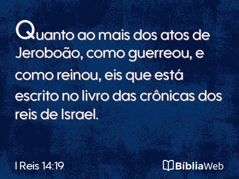 I Reis 14:19 em imagem para compartilhar