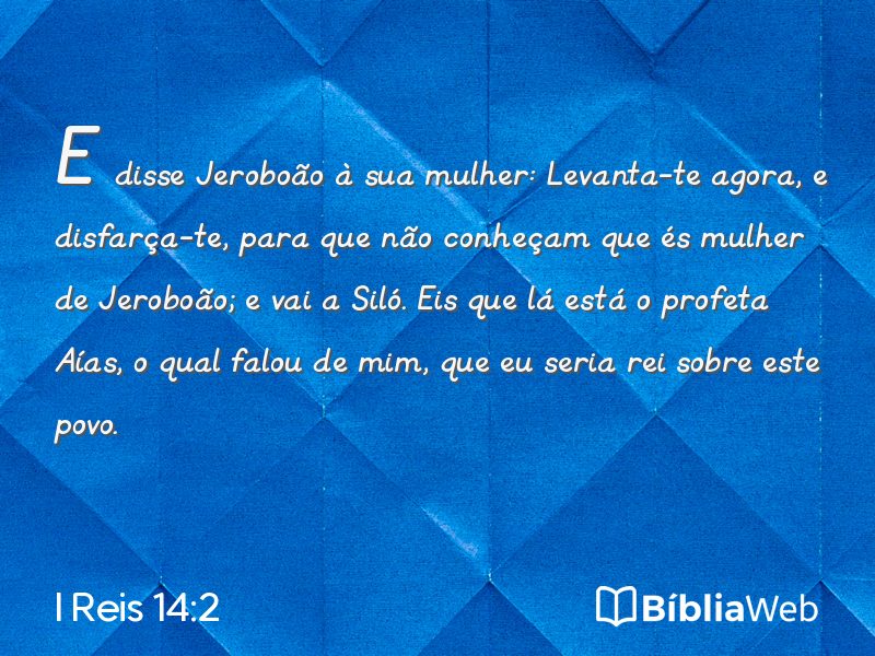 I Reis 14:2 em imagem para compartilhar