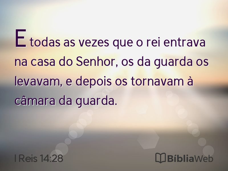 I Reis 14:28 em imagem para compartilhar