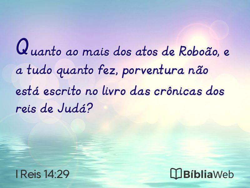 I Reis 14:29 em imagem para compartilhar