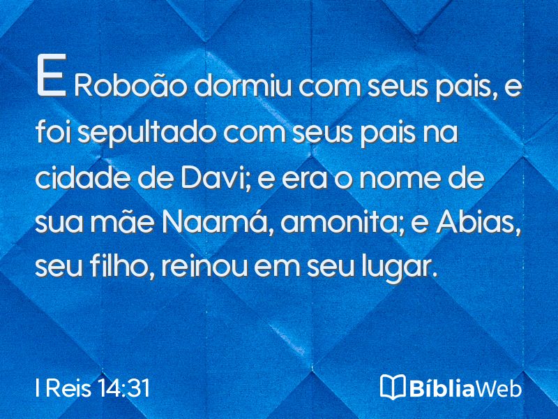 I Reis 14:31 em imagem para compartilhar