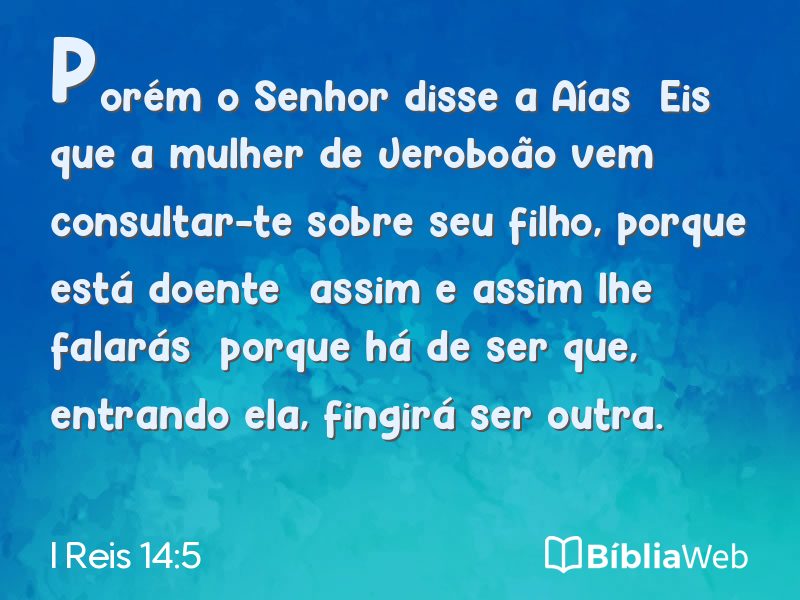 I Reis 14:5 em imagem para compartilhar